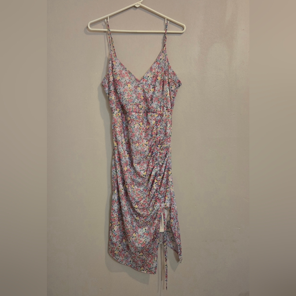BCBG Floral Dress Hankerchief Hem Size 12 NWT
